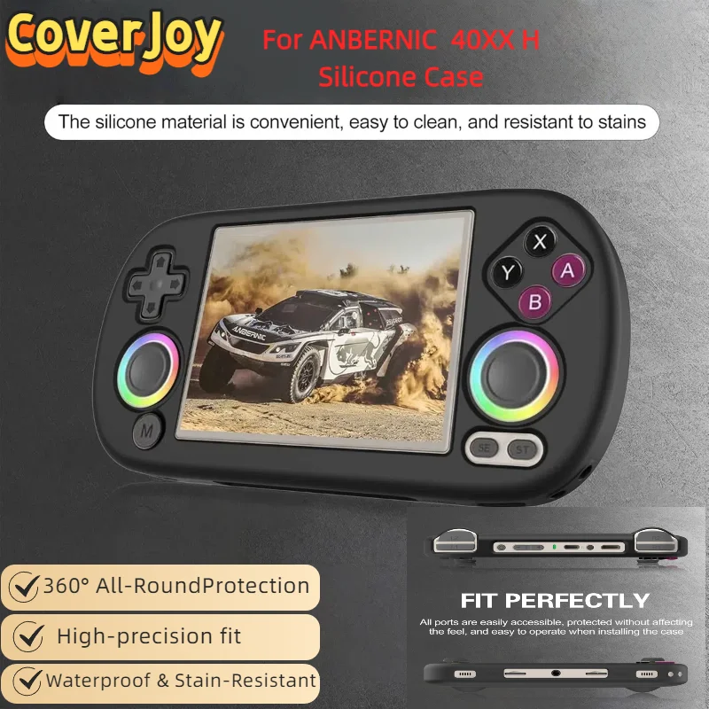 

Защитный чехол CoverJoy для ANBERNIC RG40XX H, противоударный регулируемый ремешок с защитой от царапин, удобный для переноски, прочный мягкий чехол