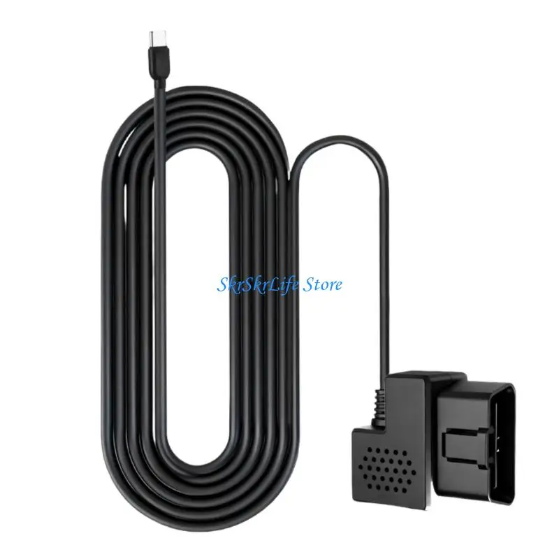 E65E 12V 24V to 5V OBD Charging Cable Power Cable for Car DVR Parking Mode Support