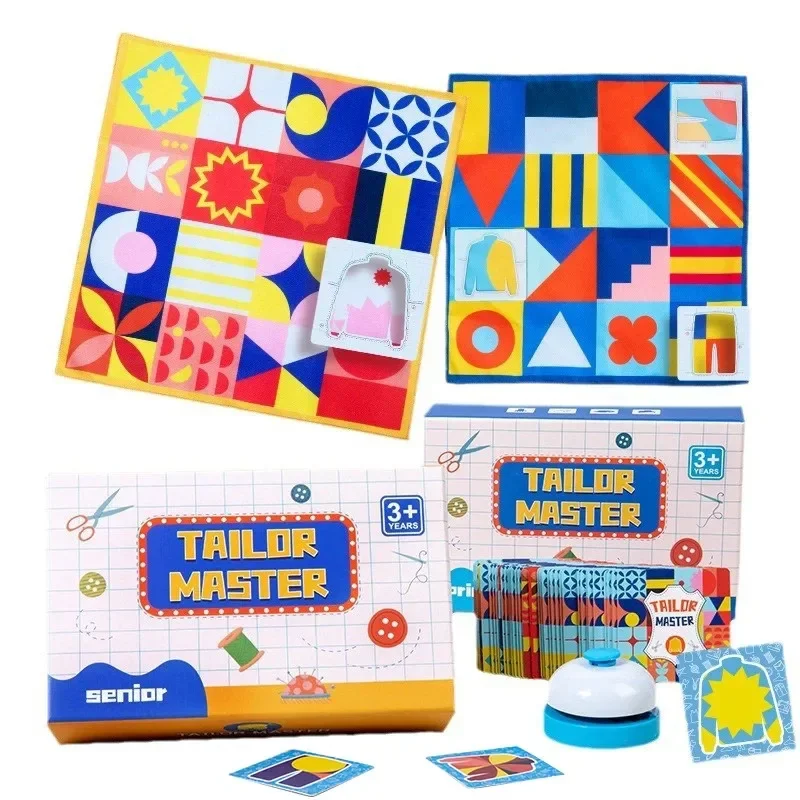 Fabric Tailor Master Children Toy Learn Color Shape Board Games Kid Think Training Educational Toy Family Interactive Party Game