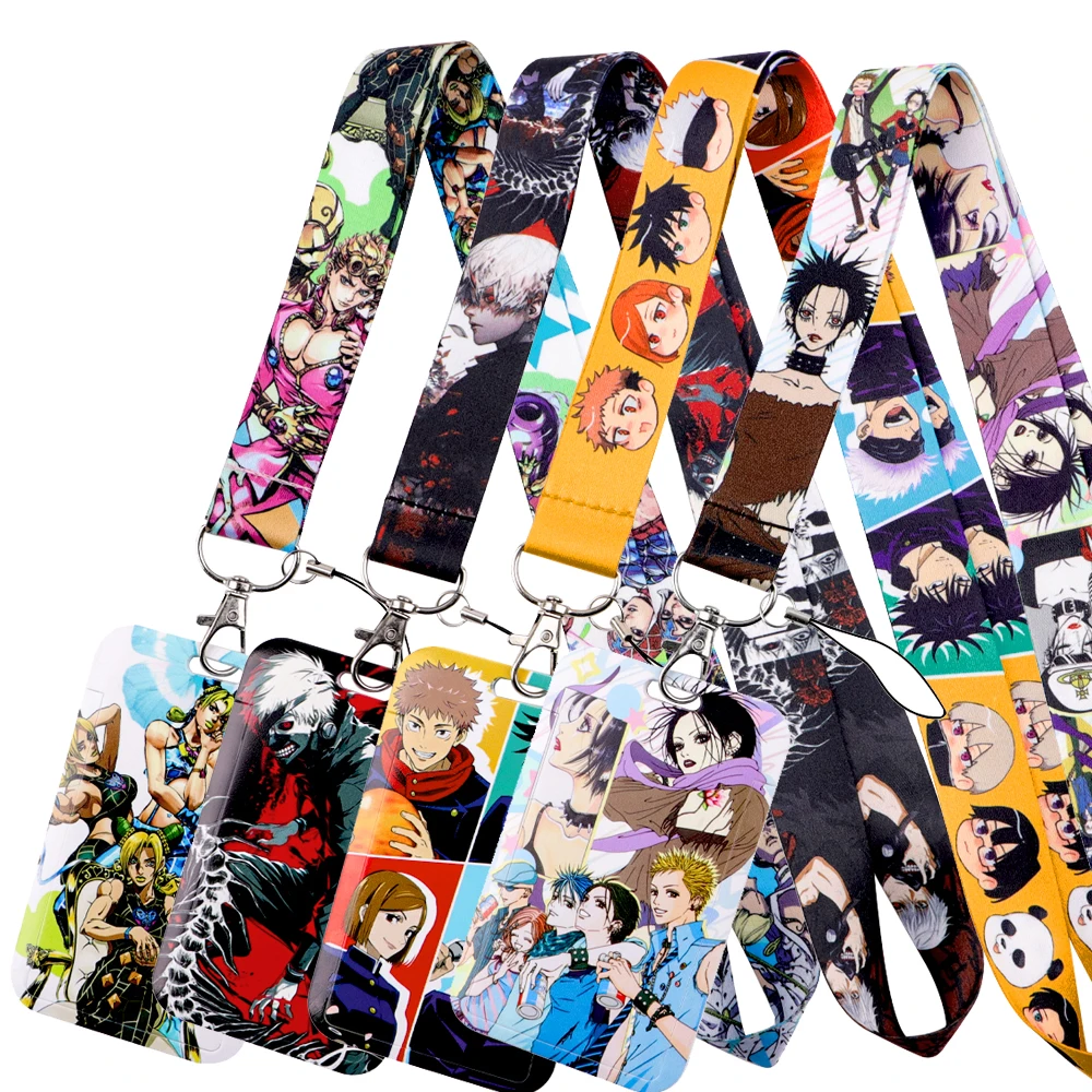 LX1617 Lanière Cool Girl pour clés, porte-cartes d'identité, porte-cartes de crédit, porte-passe, breloque de téléphone portable, sangles de cou, porte-badge étudiant, porte-clés