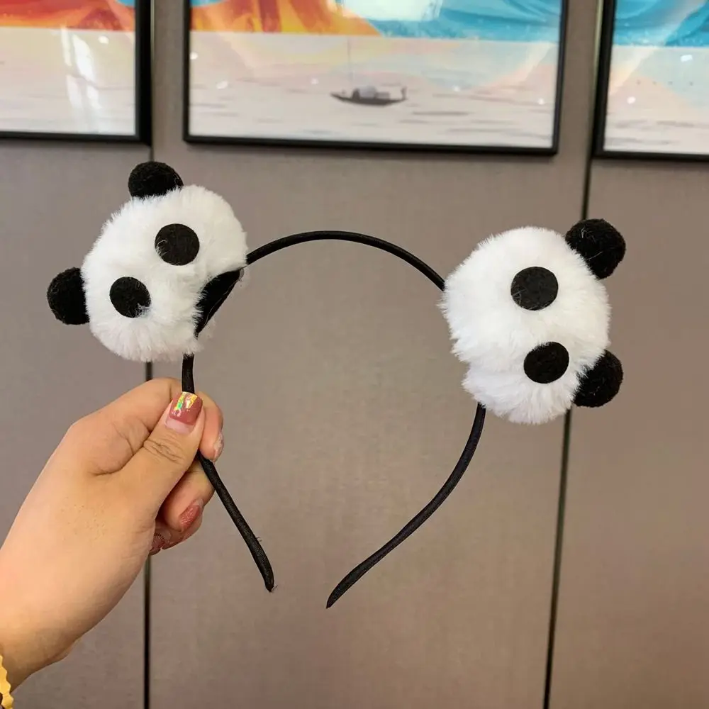 

Cute Animal Doll Panda Headband Chinese Style Cartoon Plush Hair Band Hair Clip Hairband Hair hoop Streetwear