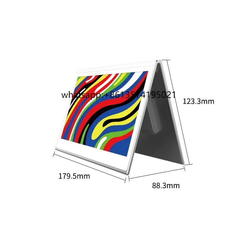 T6-color tela dupla face recarregável nfc bluetooth 7.5 polegadas e-ink e-paper sinal de mesa para jantar de escritório