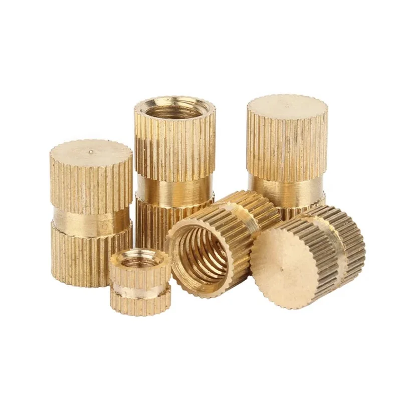 Brass Blind Hole Injection Molding Knurled Nuts M3 M4 M5 M6 M8 Thread Insert Embedded Nut Heating Insertnut for 3d Printer