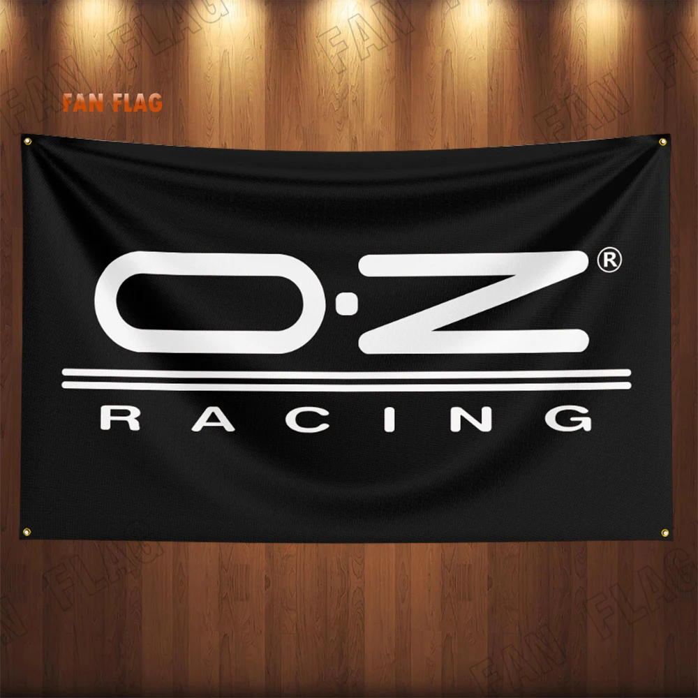 90x150CM OZs Auto Parts Flag Banner For Motorcycle cars Racing Garage Outdoor Decoration Tapestry Poster