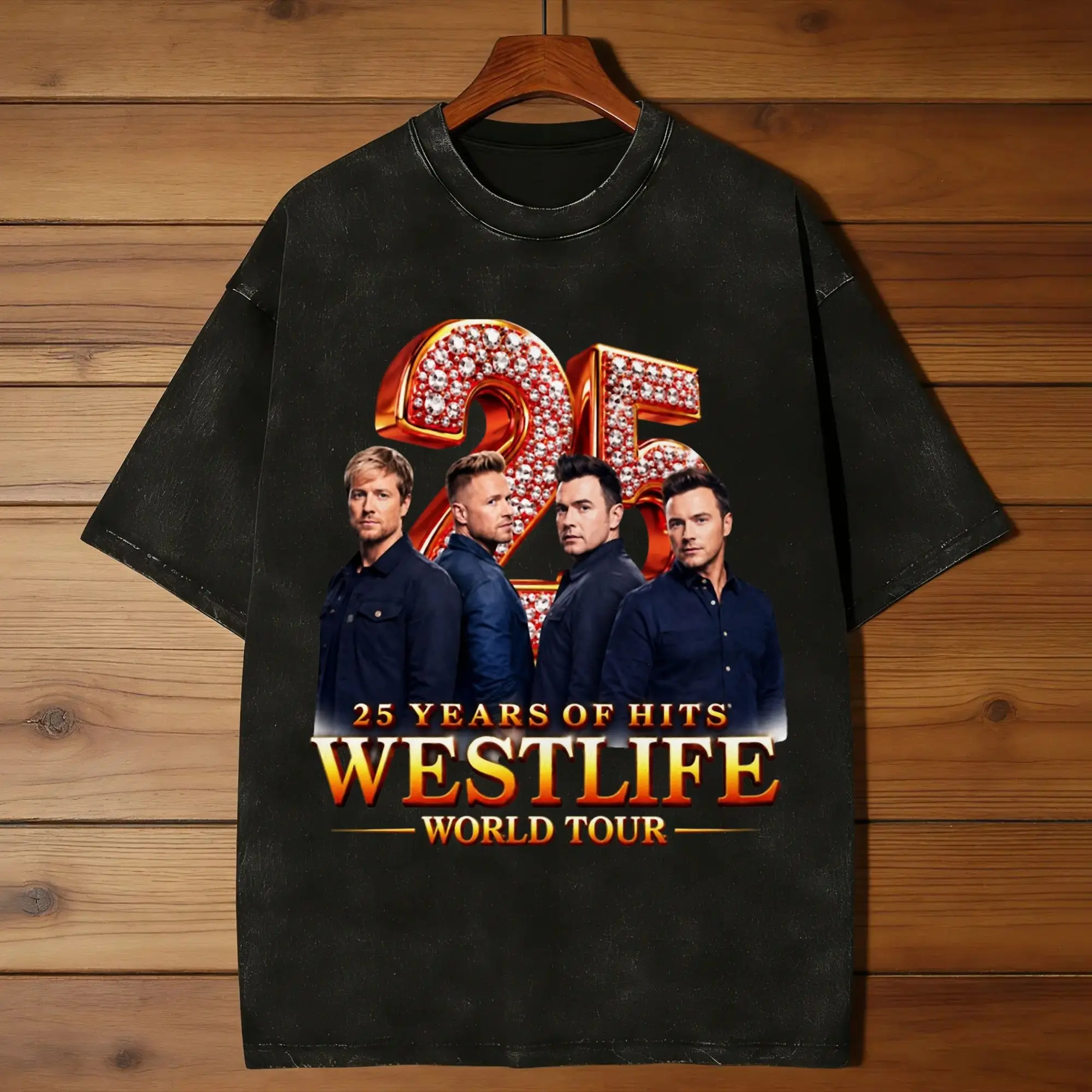 Westlife 25th Anniversary Tour 2026 Loose T Shirts  Hipster Tee Shirt for Male Summer Y2K Classic Casual Tees