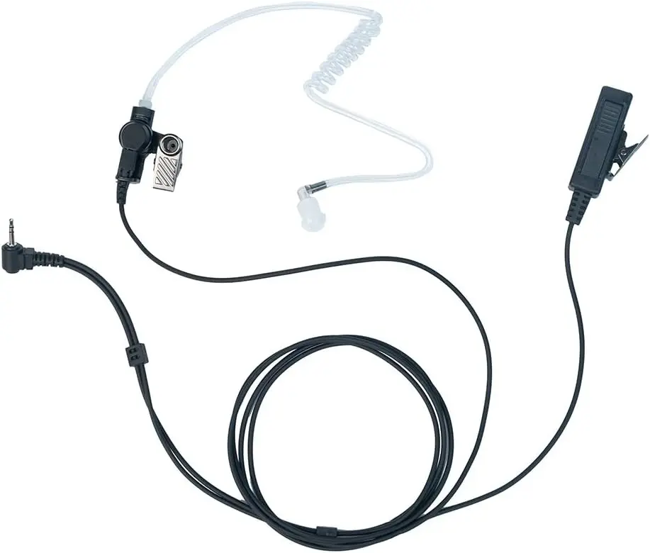 2 Wire Covert Acoustic Tube Earpiece Headset PTT MIC for 1 PIN 2.5MM Motorola Talkabout Walkie Talkie 2 Way Radio