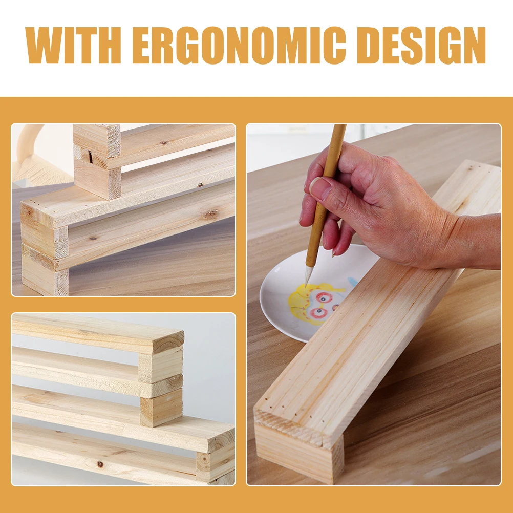 

Wooden H Rest Board for Drawing Calligraphy Medium Size Smooth Surface Pottery Tool Wrist Support Pain Relief H Support Wooden