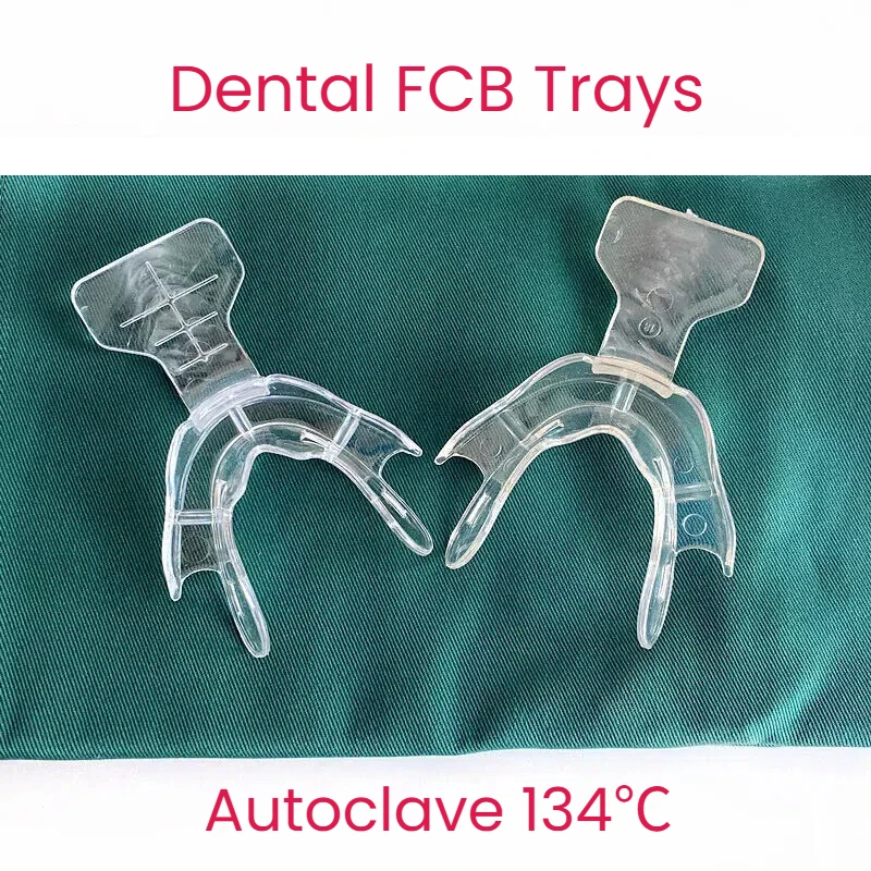 

20Pcs Dental Impression FCB Trays Plastic Frame Cut Back Impression Trays Edentulous Jaw Stress Autoclaved 134℃ Large+Middle