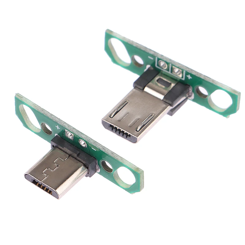 For Micro Data Charging Cable Jack Test Board With Pin Header 90 Degree Micro USB Female Male Connector