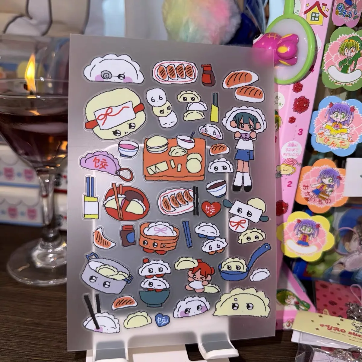 Yummy Food Cartoon DIY Note Book Decorative Sticker