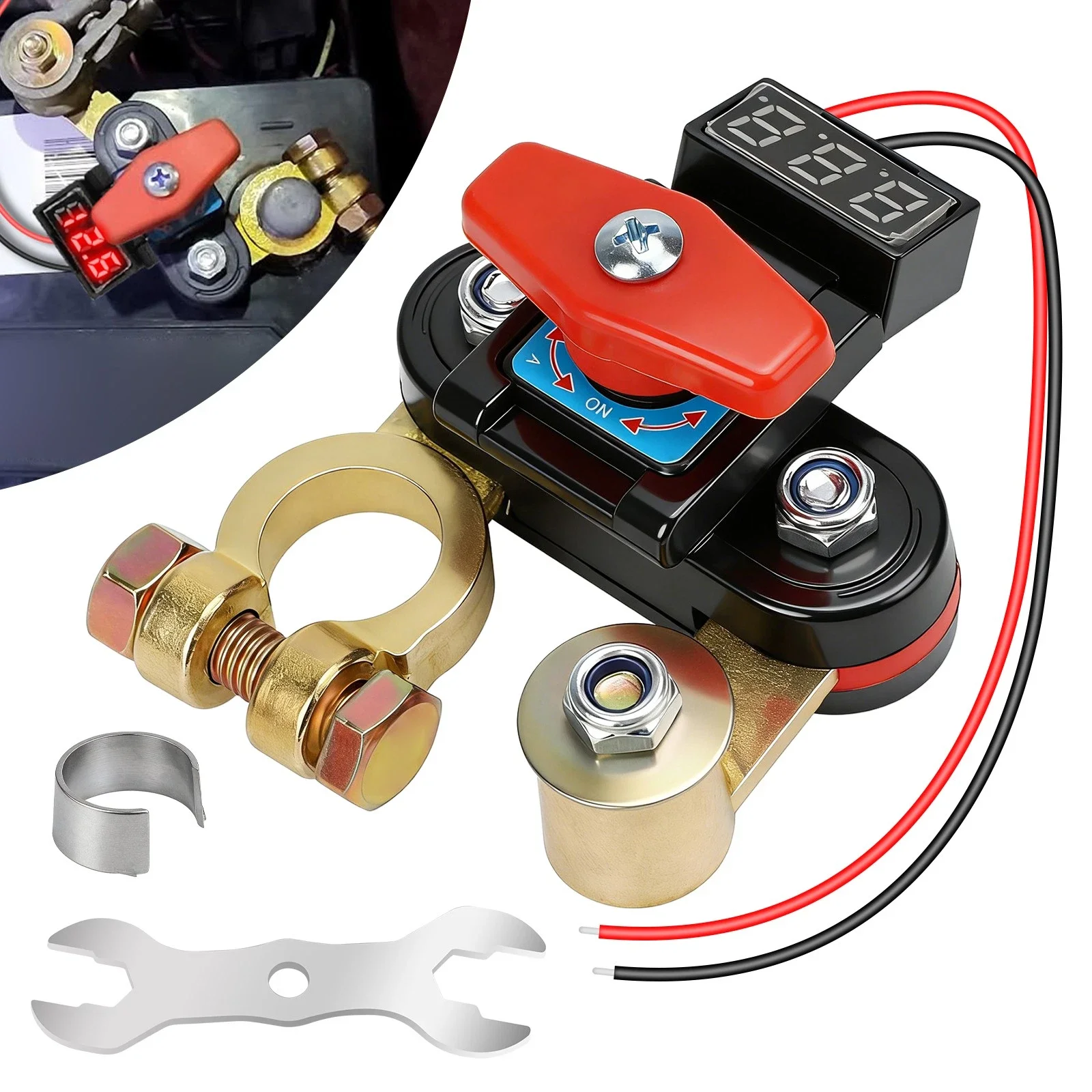 

Car Battery Cut Off Compact Automotive Battery Led Monitor Manual Master Disconnect For Automotive