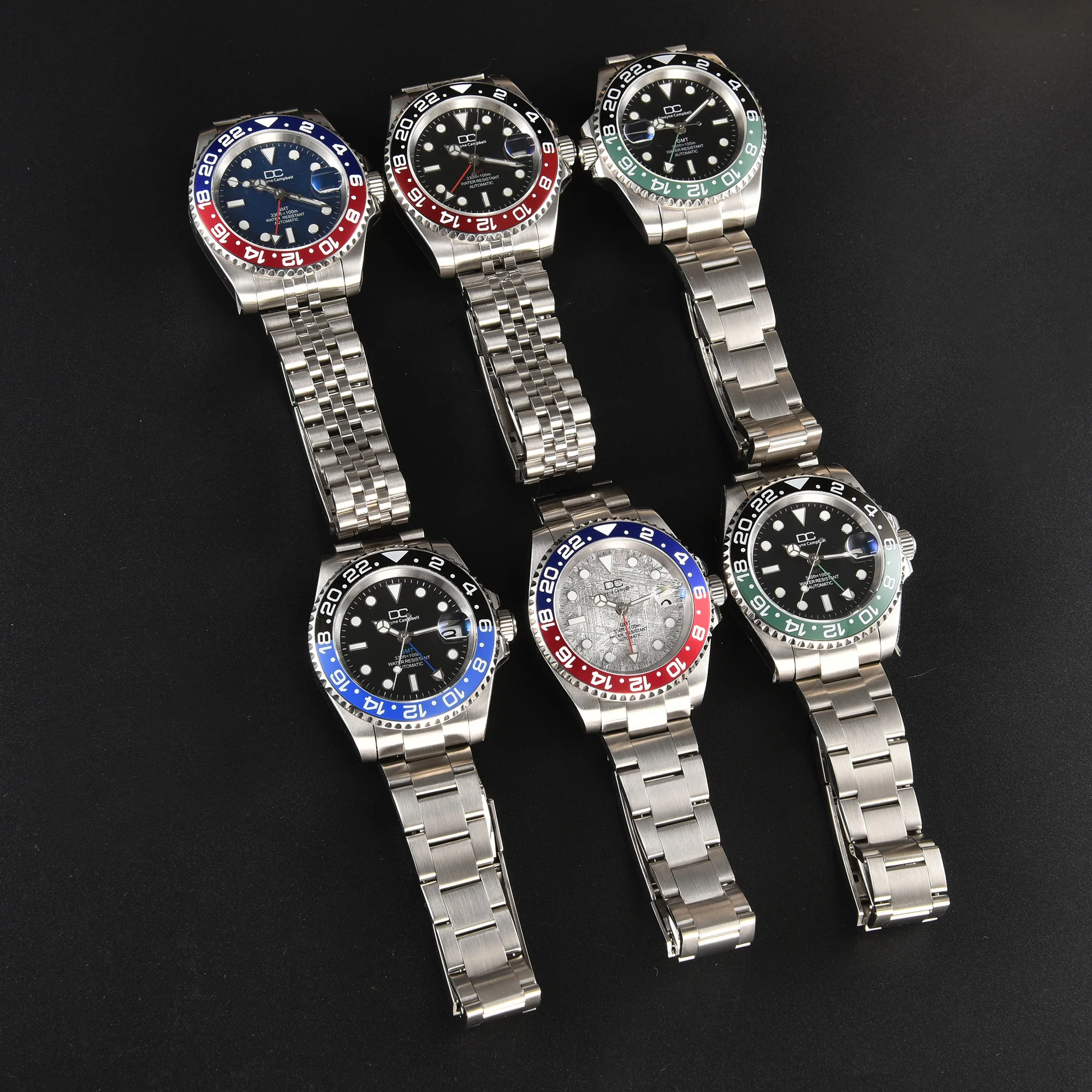 DC 40mm Luxury Brand GMT Men Automatic Mechanical Watch Military Sport Swim Clock Mechanical stainless steel Wrist Watches