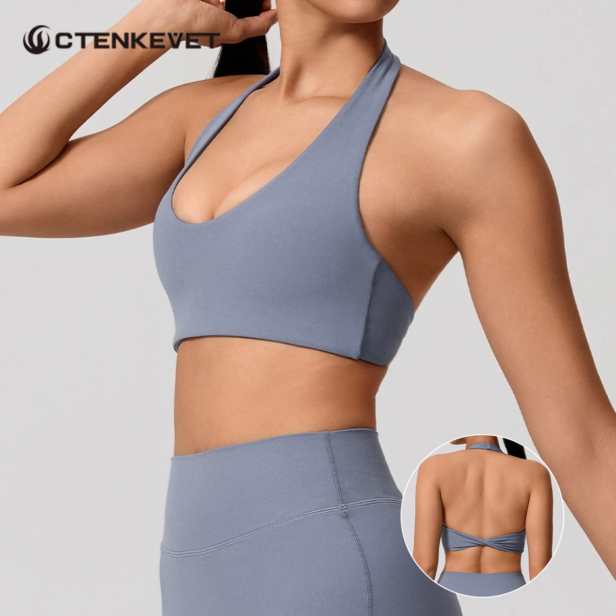 Hearuisavy Summer Sports Bra Women's Gym Underwear Push Up Pilates Yoga Bra Sporty Fitness Top Breathable Backless Workout Top