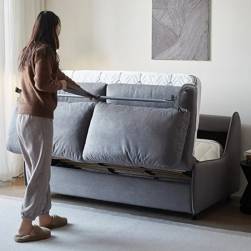 Modern Simple High-Grade Sofa Bed Small Household With Mattress Foldable Living Room Study Balcony Multifunctional Double Sofa B