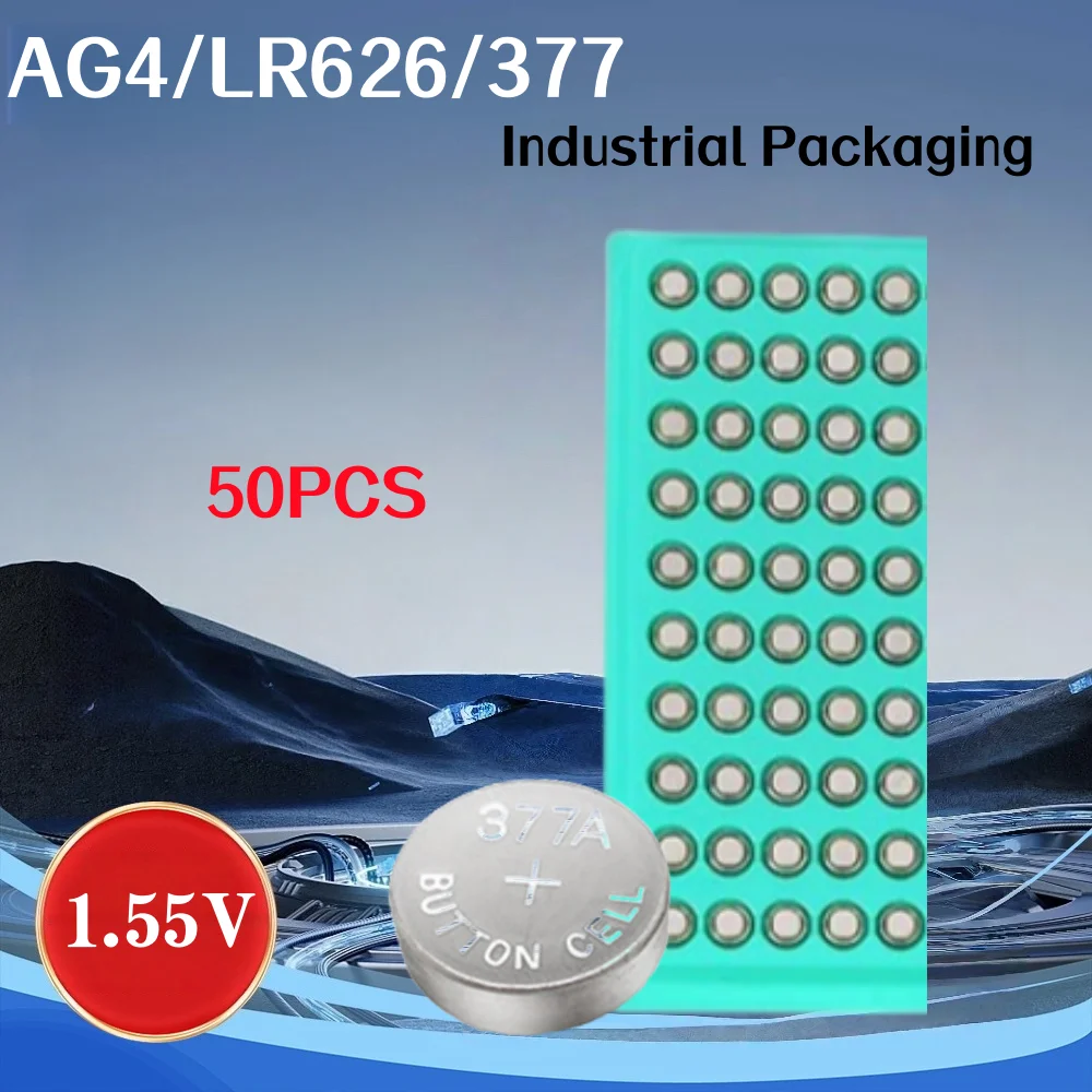 50-100PCS High Capacity SR626SW AG4 Alkaline Battery LR626 377A V377 1.5V Watch Button Cell Batteries for Mini Flashlight Toy