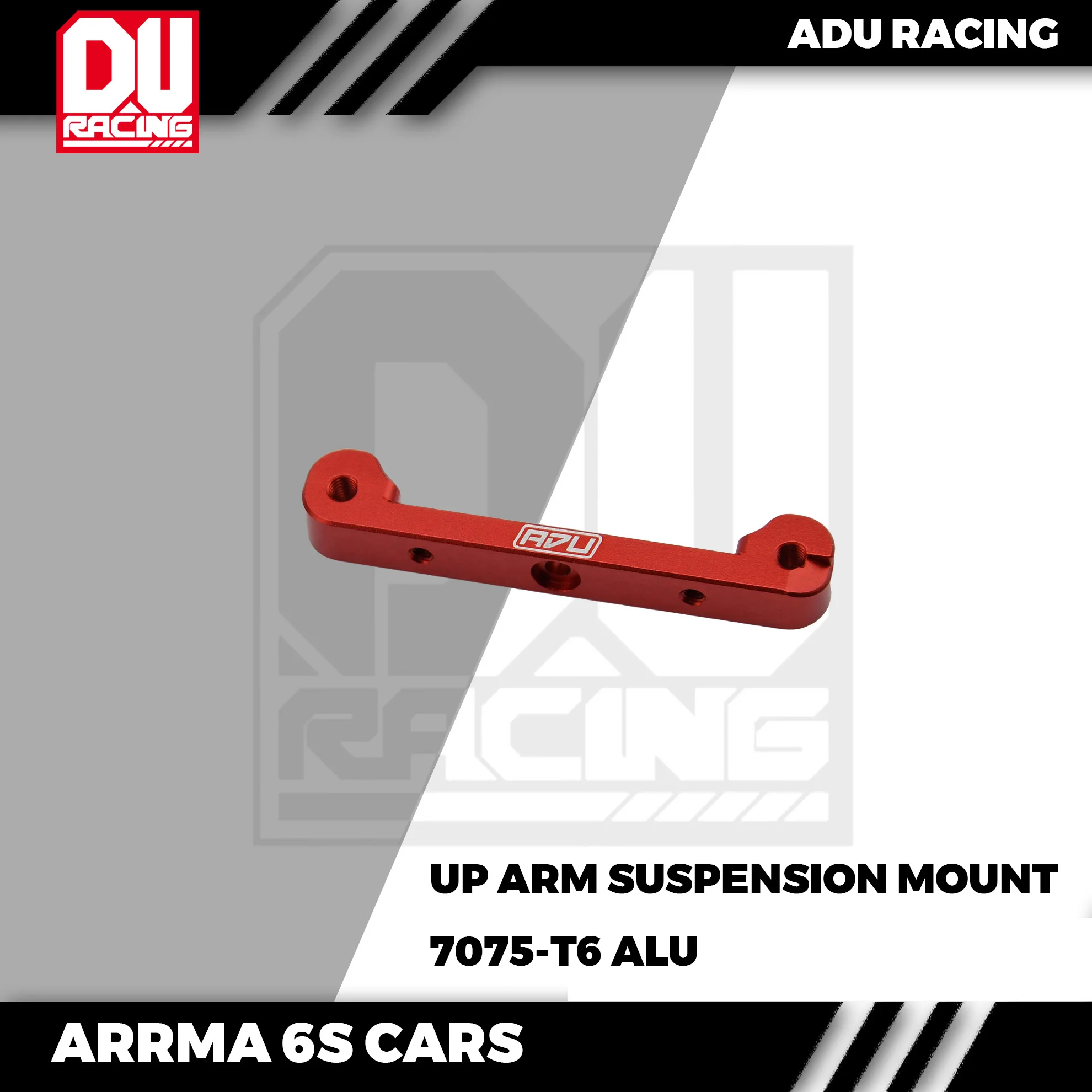 ADU RACING 7075-T6 ALU FRONT UPPER SUSPENSION MOUNT FOR ARRMA 6S 1/8 AND 1/7 V6