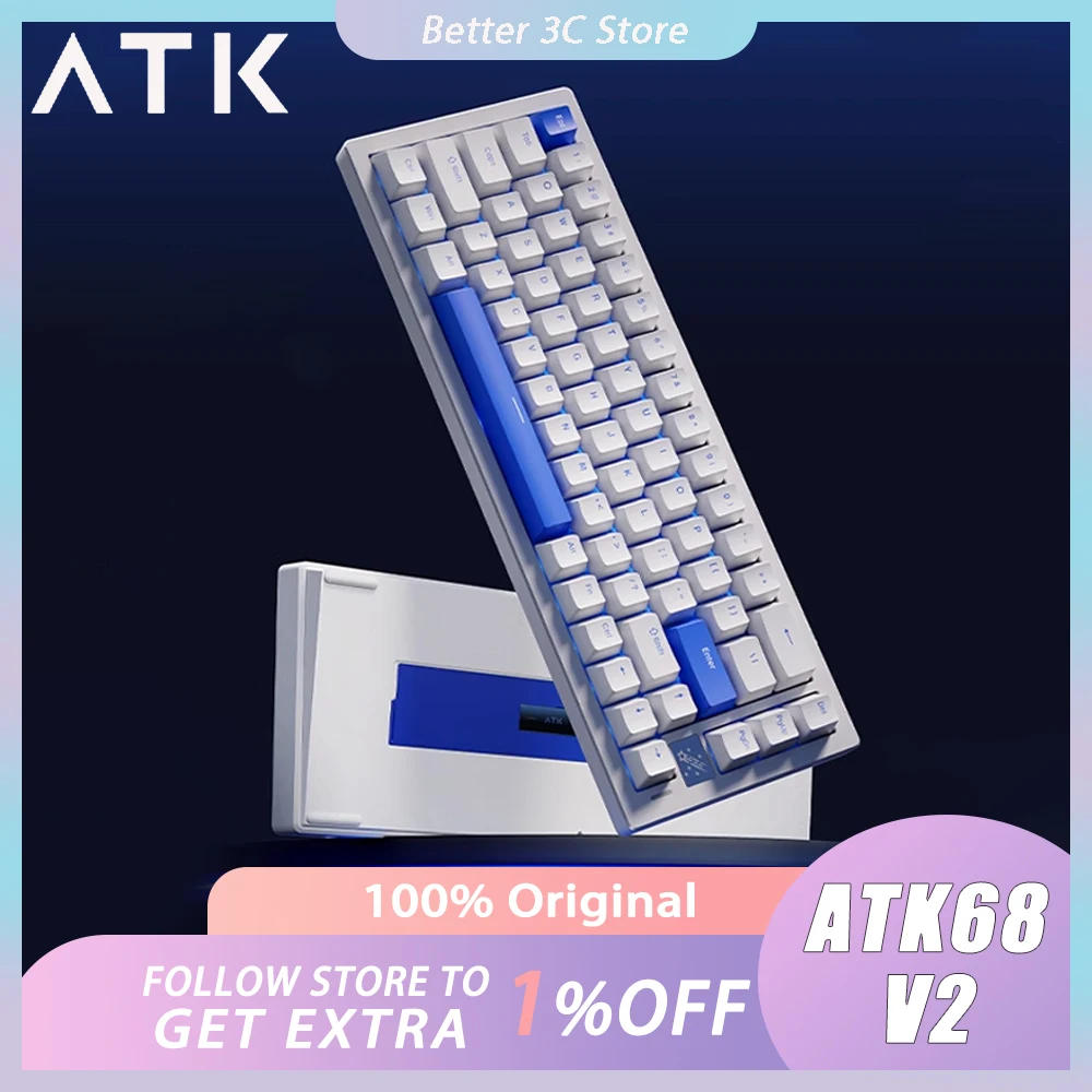 

ATK68 V2 Mechanical Keyboard Magnetic Switch Aluminium Alloy 8K RT0.02 Wired Gaming Keyboard Quick Trigger RGB Pc Gamer Valorant