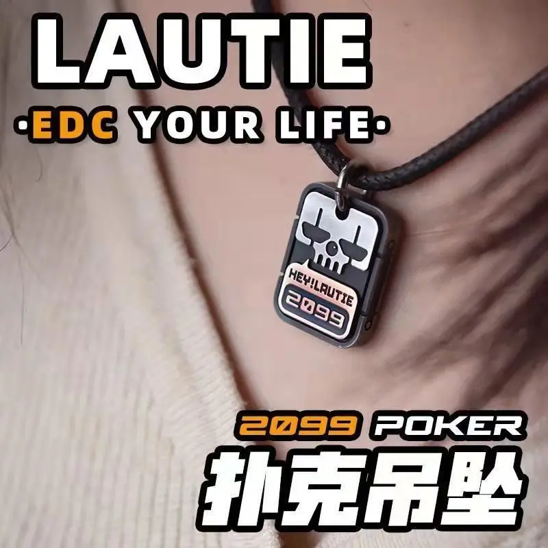 Pendant Chain Clown Poker Men's Pendant Couple EDC Dog Tag DIY Metal Keychain Original