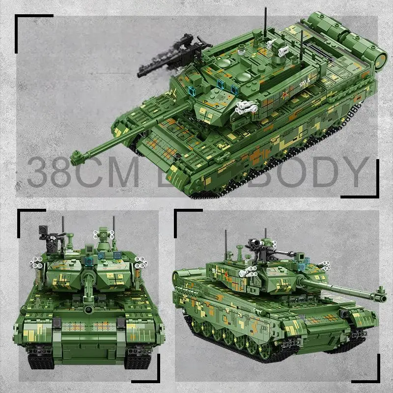 OUZEY ミリタリーシリーズ 組み立てブロック 戦車モデル 男の子向け、創造的なDIY組み立ておもちゃ 子供へのギフト