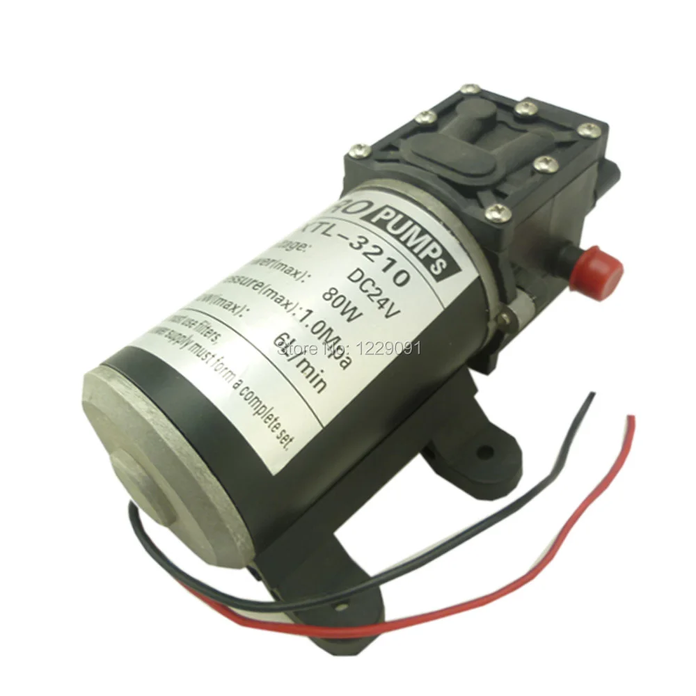 

80W 6L/min Diaphragm small 24v dc motor high pressure water pump self priming 12v