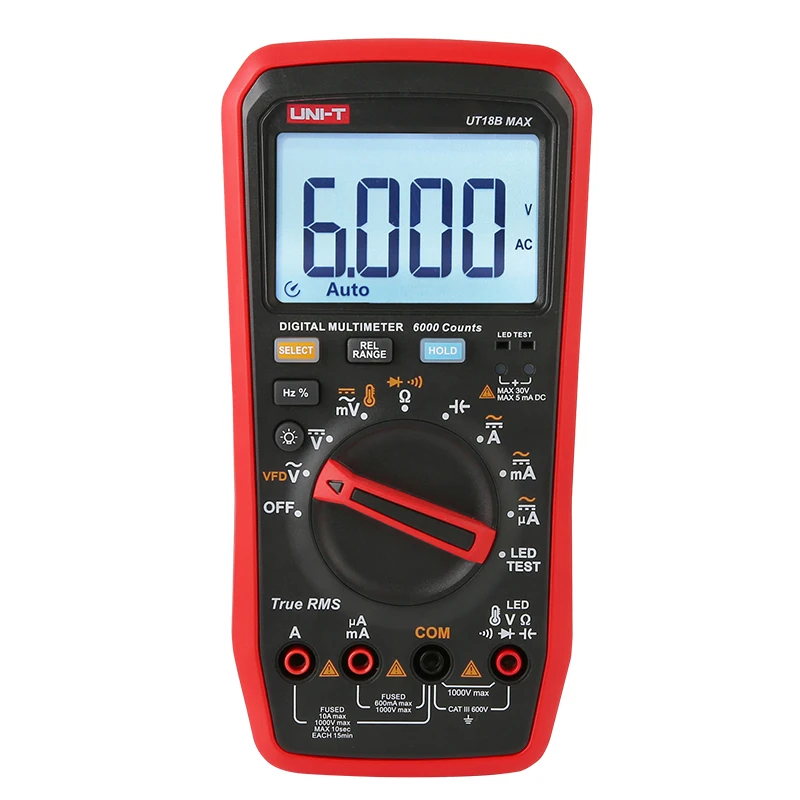 UNI-T UT15B Max/UT17B Max/UT18B Max True RMS Digital Multimeters; VFD Low pass filter/Full function false detection protection