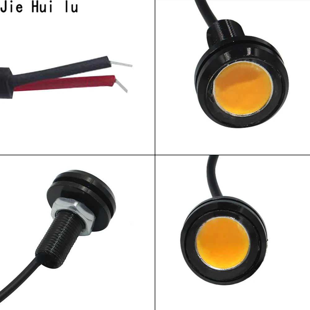 23/18 MM Car Eagle Eye DRL Led Daytime Running Lights COB 12V Backup Reversing Parking Signal Automobiles Lamps DRL Car styling