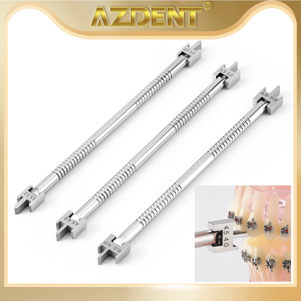 

AZDENT Dental Orthodontic Brackets Position Gauge Stainless Steel Double Ended Locator Autoclavable Ortho Instrument Tools