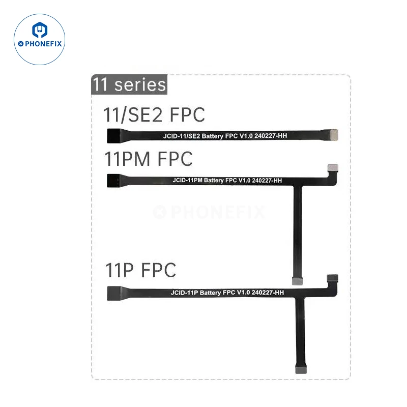 Batería oficial JCID JC Q1, Cable flexible FPC para batería JC Q1, programador de reparación rápida, Ciclo de batería modificado FPC, 11 unidades por juego