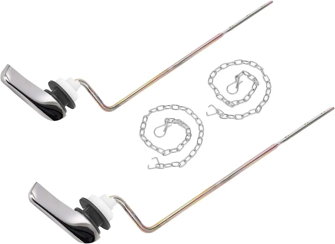 

Toilet Handle Replacement Kit, Chrome Side Mount Trip Lever with Seal Gasket, Universal for Most Toilets