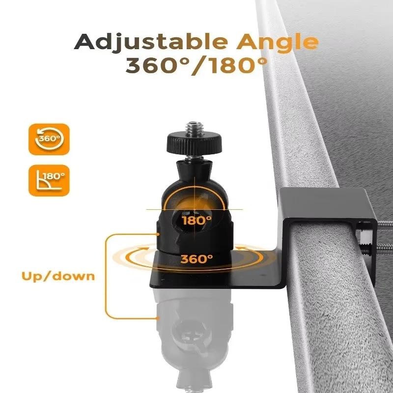 Roof Gutter Special Bracket Solar Panel Bracket Weatherproof Gutter Mount Bracket with Screw for Security Cameras view 4