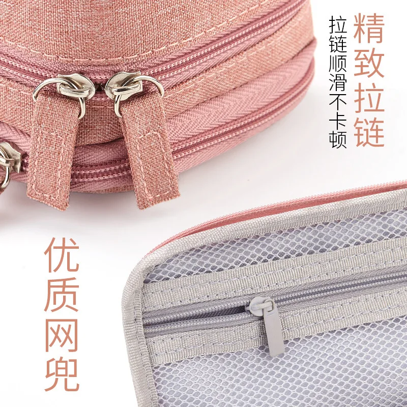 Pencil Case Student's Large-capacity Double-layer Multi-function Stationery Box Korean Station Pencil Pocket Pencil Case