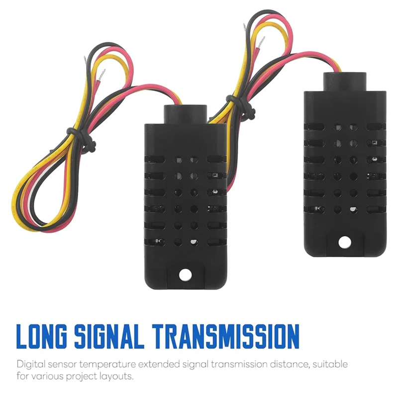 ABHU DHT21/AM2301 مستشعر درجة الحرارة والرطوبة الرقمي بالسعة، وحدة استشعار درجة الحرارة والرطوبة DHT21 2 حزمة