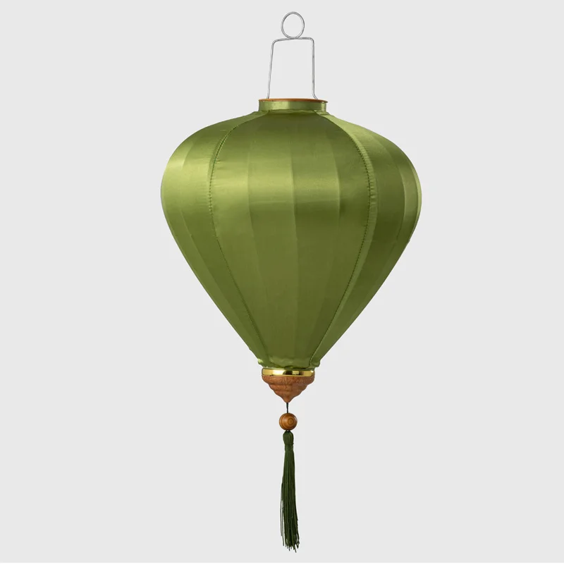 Solid Color Vintage Mid-autumn Silk Lanterns Japan Chinese Vietnam Lantern Floral Pattern Lantern for Festival Party Outdoor