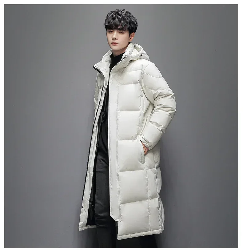 Men Winter Long Duck Down Coats Hooded Casual  Jackets High Quality Male Outdoor Windproof Warm   Mens Clothing