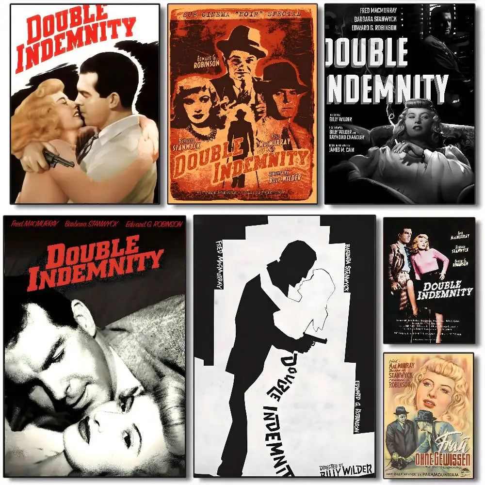 Double Indemnity Filmplakat Kunst Leinwand HD Ästhetischer Druck Papier Wandkunst für Wohnzimmer Bar Mode Wohndekor