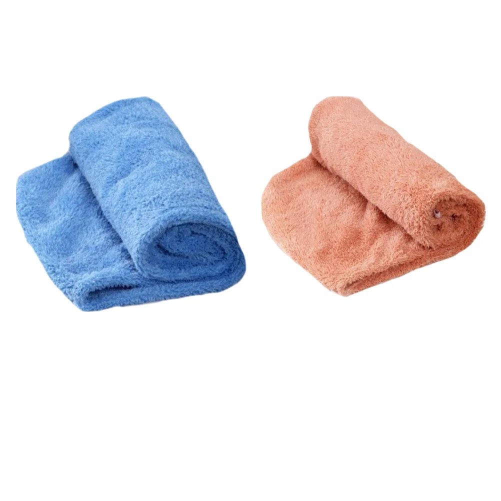 2 قطعة غطاء تجفيف الشعر منشفة ماصة التفاف زر سريع الجفاف الشعر خفيفة الوزن المنزل السفر استخدام منشفة التجفيف السريع #6