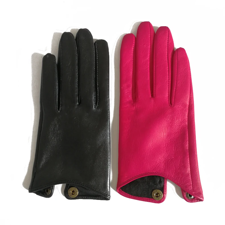 2024 Half Palm Glove Driving Fashion Genuine Real Goat Leather Gloves Women Fashion Mittens Real Leather G595