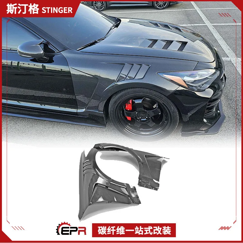 

For Kia Stinger Carbon Fiber EPA2 Upper and Lower Perforated Fender Replacement