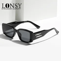 LONSY Vintage Square Sunglasses For Women Brand Designer Small Frame Rectangle Sun Glasses Shades Female Retro Summer Eyewear