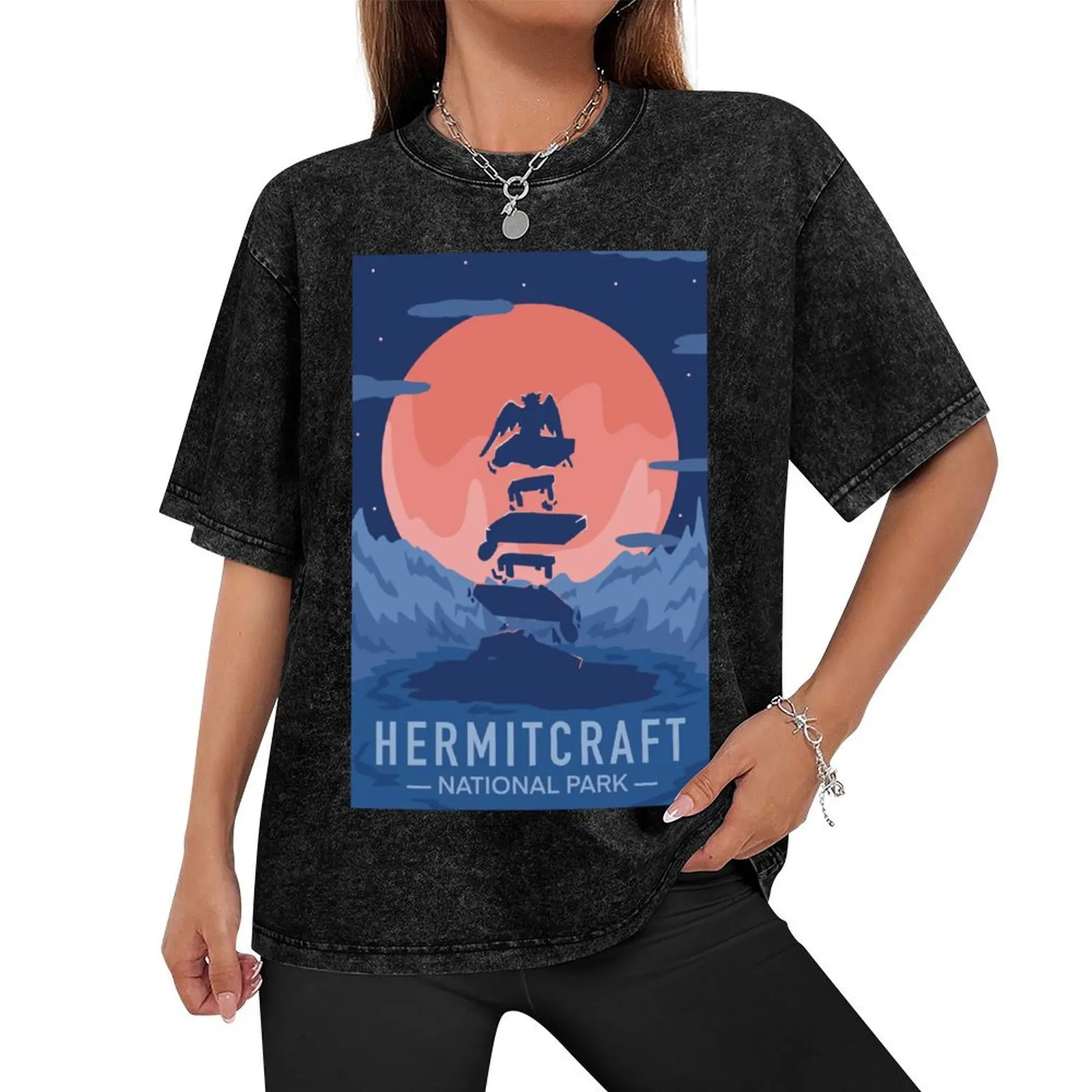 Hermitcraft National Park - Grian T-Shirt anime sweat topping t shirt men 100℅ cotton