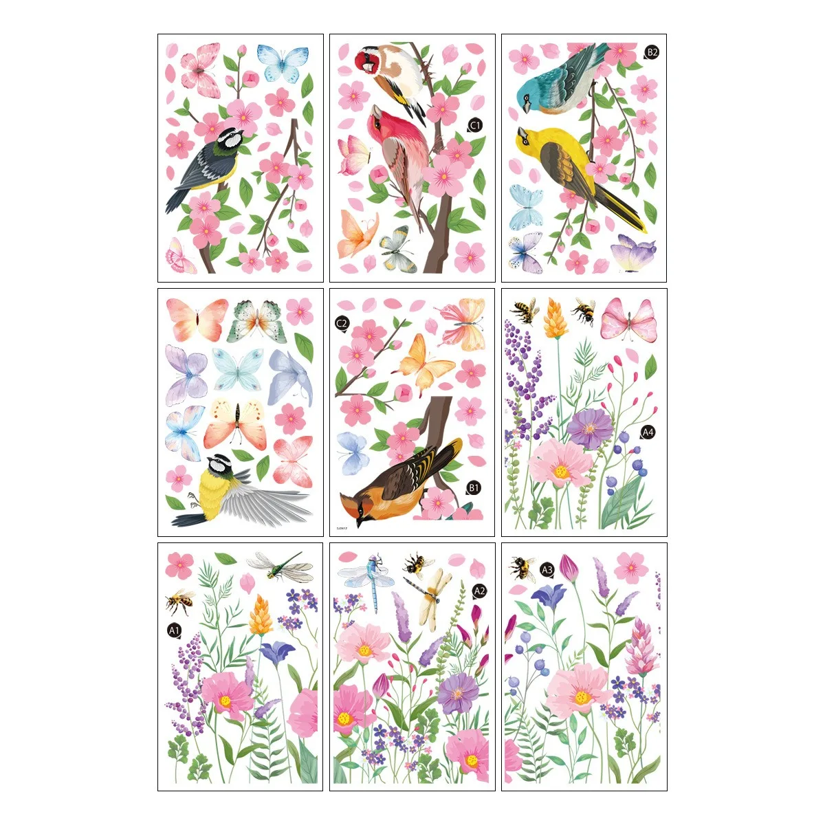 Picture 6: Spring Butterfly Stickers Removable Static Cling Window Wall Glass Decor No Glue Self Adhesive Decals for Home Office