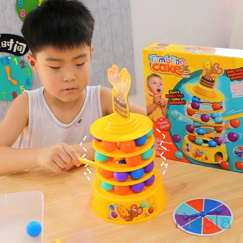 Balance Tower Game Stacking Game For Toddlers 4-8 Mouse Play Cheese Arch Tower Stacking Board Game Tilting Tower Toy Party Game