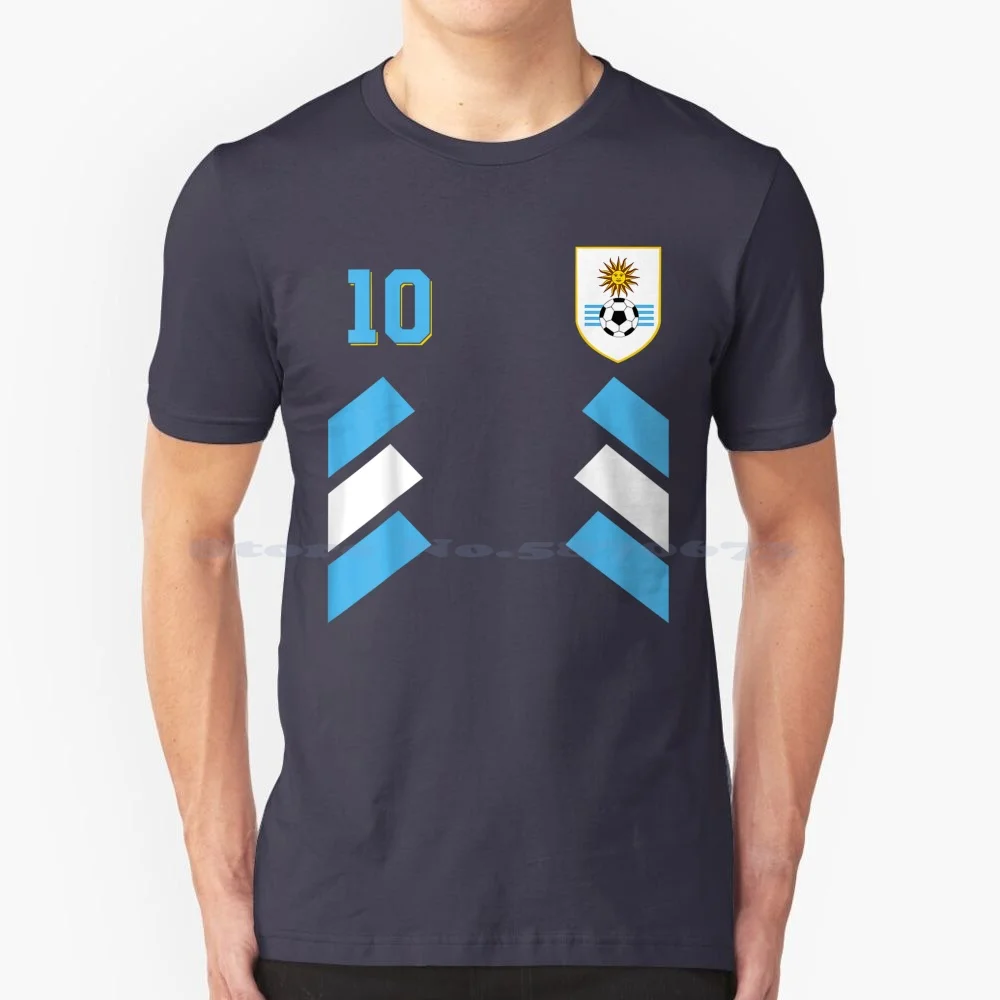 Retro10 Uruguayan Football Uruguay Soccer Uruguay Flag T-Shirt T Shirt 100% Cotton Tee Retro 10 Uruguayan Football Uruguay