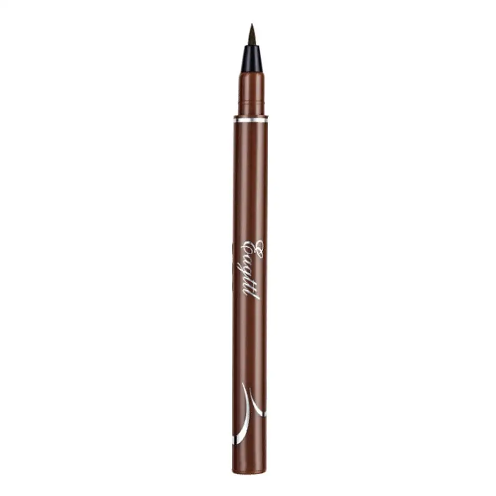 Cool Black Slender Eyeliner Smooth Lines Without Stashes Waterproof Eyeliner Sweat-proof Non-smudging Makeup Uniform Color W2M6