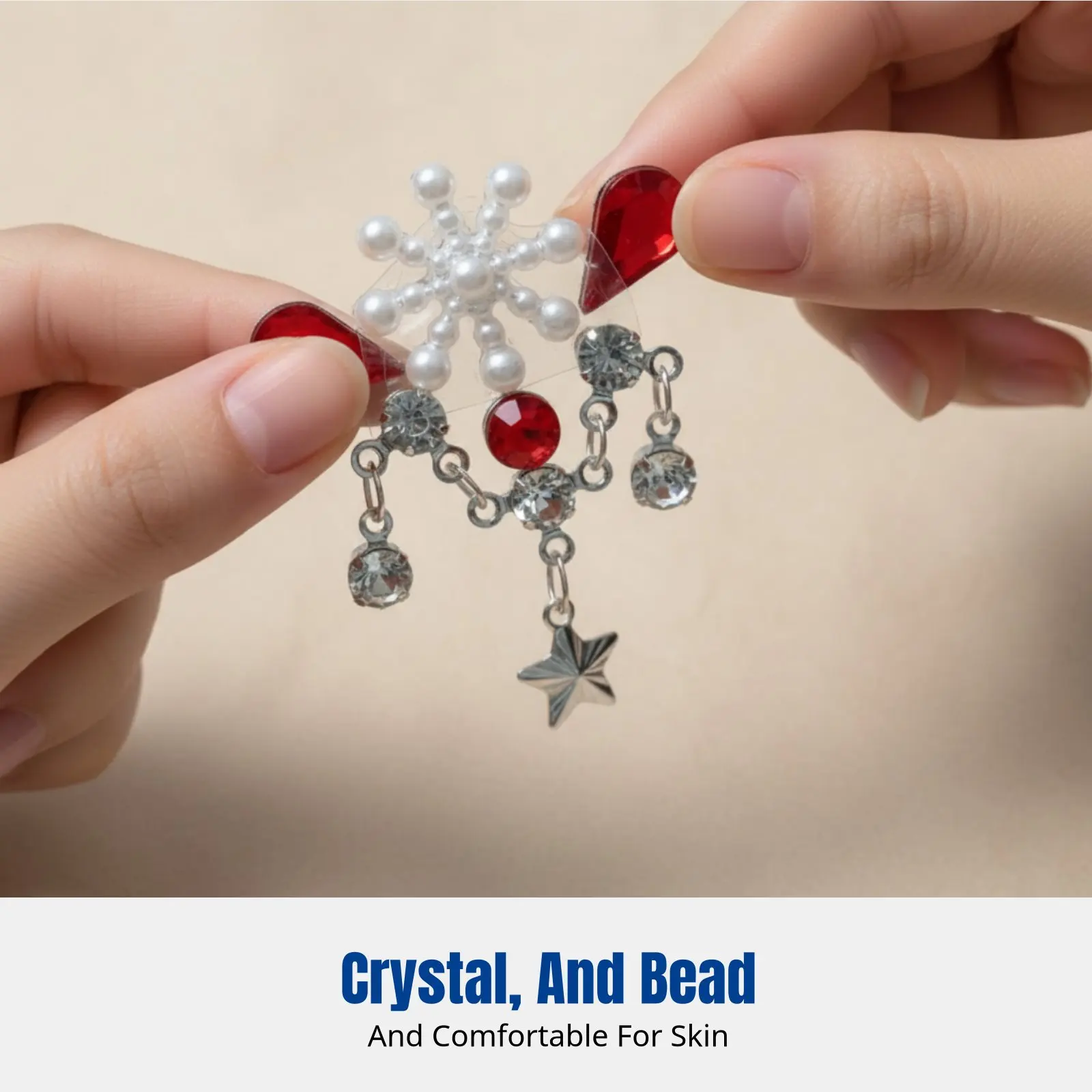 Forehead Sticker, Small Tassel Design, Crystal Face Decoration, Children's Performance, 3D Ancient Style, Random Pattern