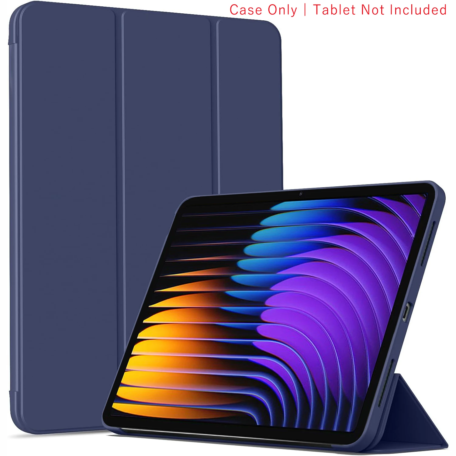 Dreifach faltbare Flip-Hülle für Xiaomi Pad 7/Pad 7 Pro 11,2 Zoll 2024, magnetischer Ständer, PU-Leder-Schutzhülle, automatische Schlaf-/Wachfunktion