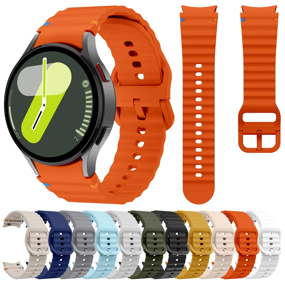 Bands for Samsung Galaxy Watch 7 / FE/ 6/5/5Pro/4/Watch6 4 Classic 20mm Original Silicone Correa Replacement Strap for Women Men