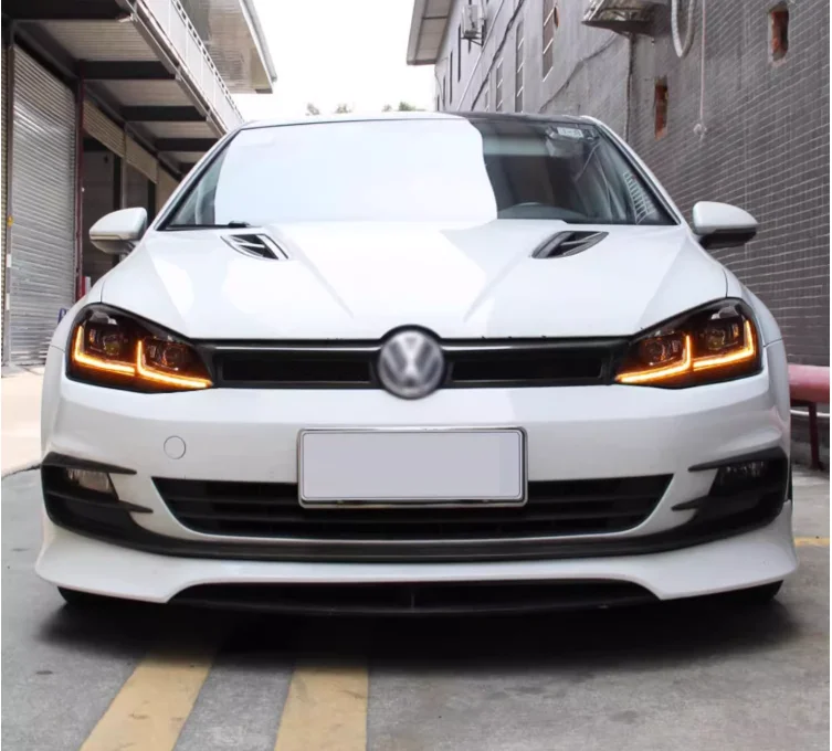 Car Lights for Golf 7 2013-2017 MK7 LED Auto Headlight Assembly and Front Grill Upgrade Dynamic Bifocal Lens LHD RHD Accessories
