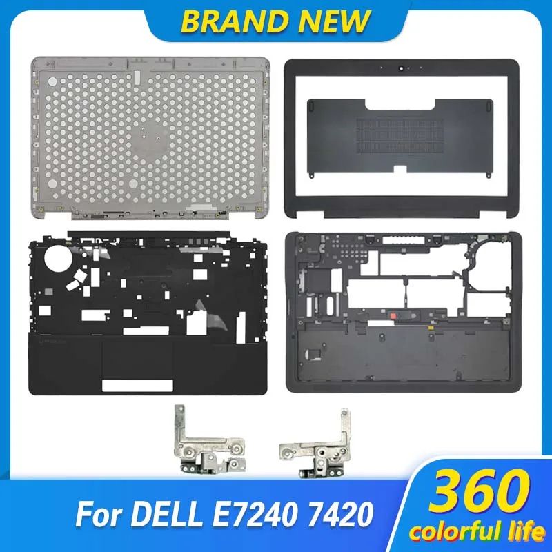 Nova caixa do portátil para dell e7240 7240 lcd capa traseira/lcd moldura dianteira/encosto de mãos/porta inferior capa dobradiças 0wrmnk wrmnk am0vm000701