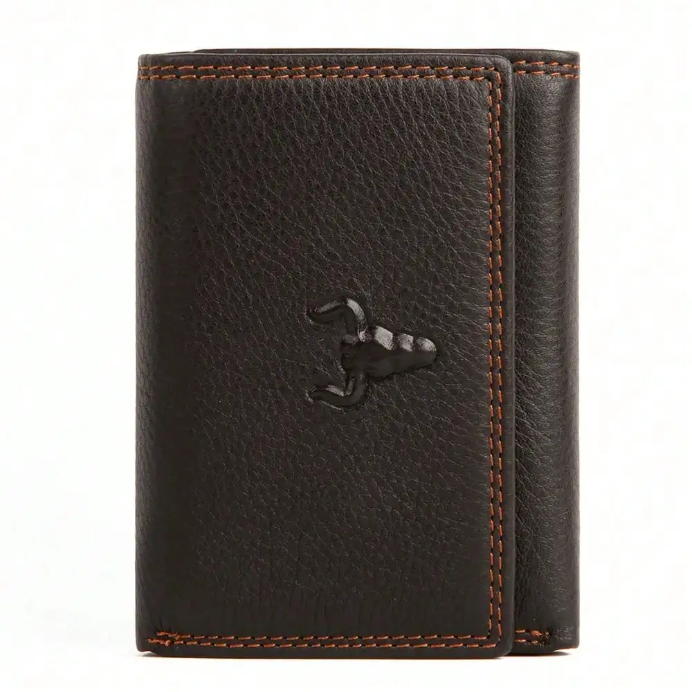 

Men's Trifold Wallet, Ultra-Thin Genuine Leather Card Holder, Compact Wallet, Men's Brown Wallet, Travel Accessory, Large Capacity Wallet, ID & Credit Card Holder, Travel Essential, Perfect Father's Day Gift, Christmas, Anniversary, Birthday Gift